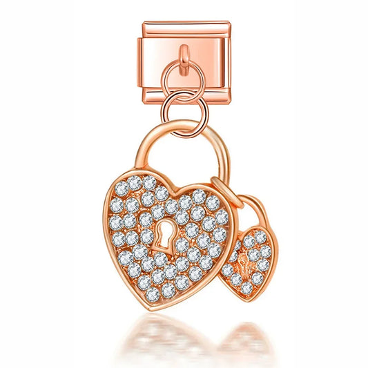 Charms links Corações