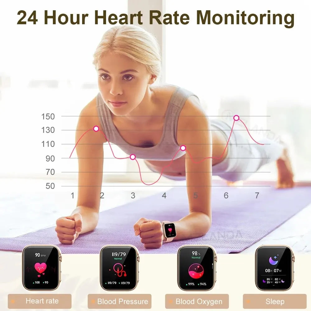 Smartwatch Bluetooth 1.91" Tela HD