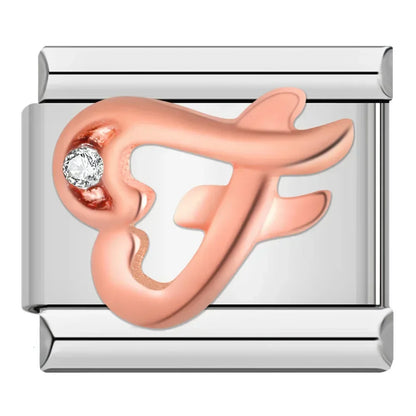 Charms Letras Pulseira Italiana F