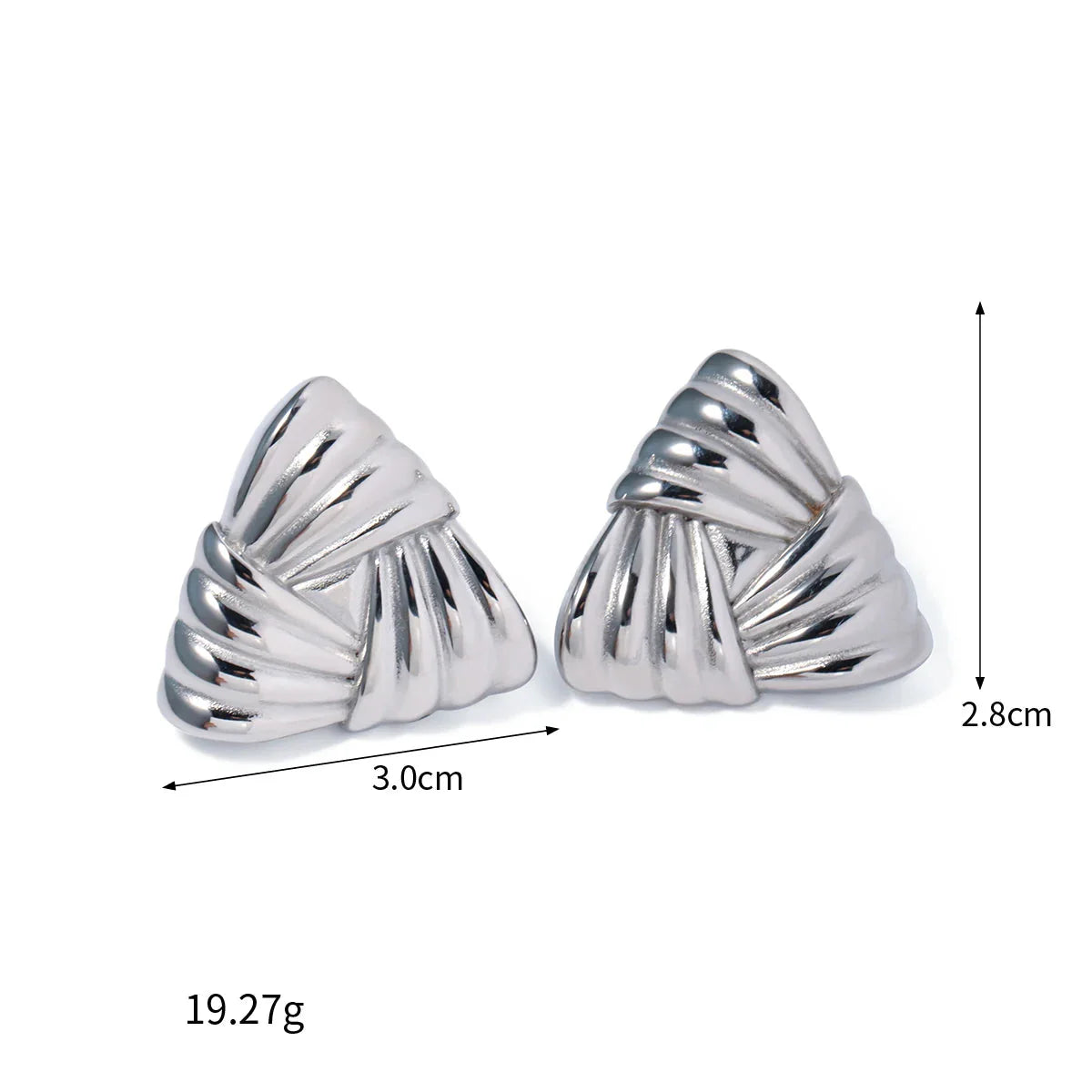 Brincos Triangulares em Aço Inox