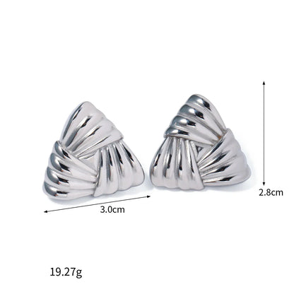 Brincos Triangulares em Aço Inox