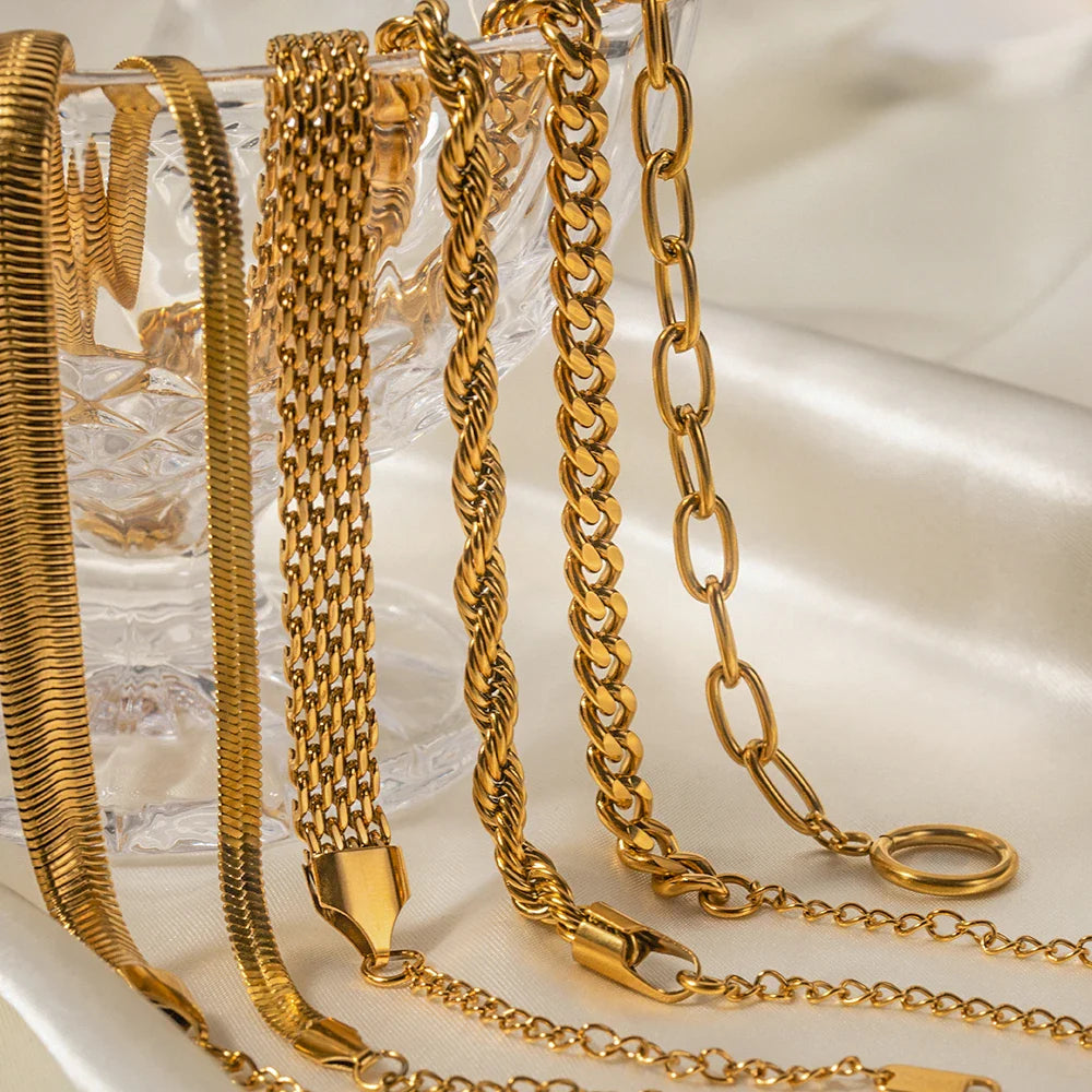 Pulseiras de Corrente em Aço Inox
