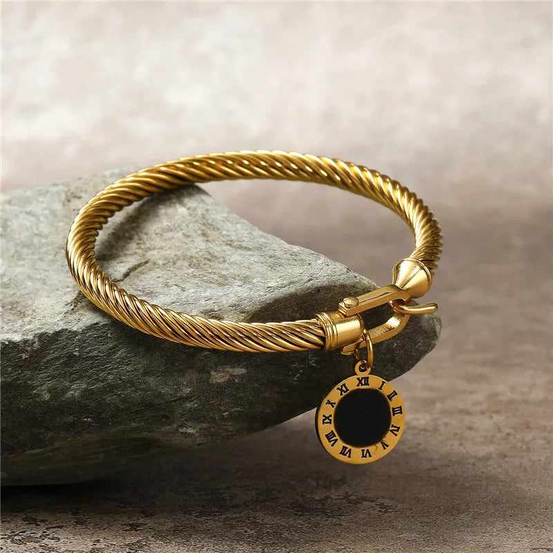 Pulseira com Charm de Numeração Romana