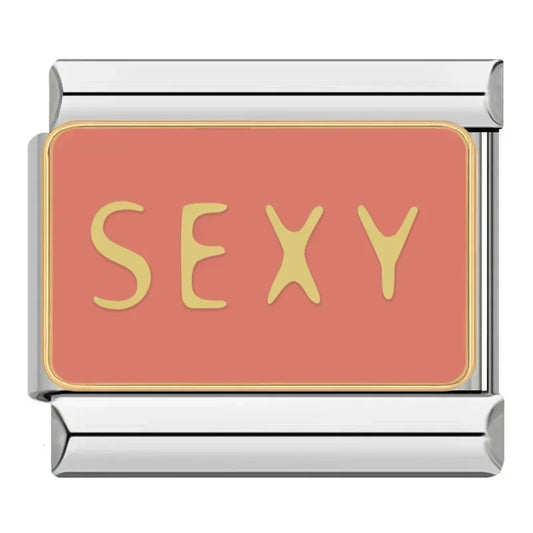 Charm Sexy Pulseira Italiana em Aço Inoxidável