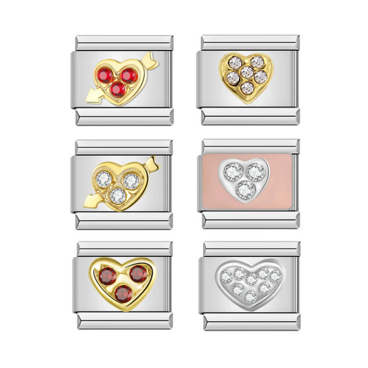 Charms Links Corações