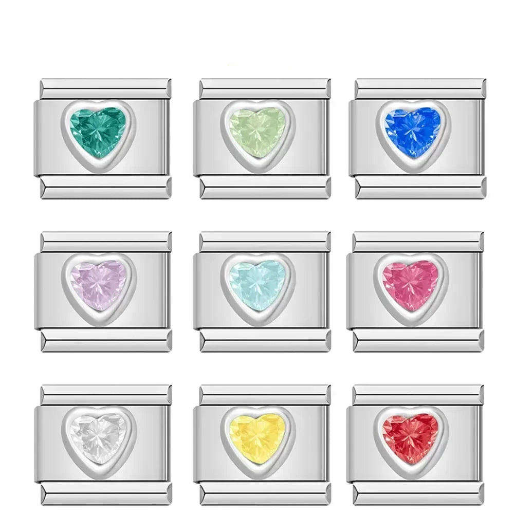 Charms Pulseira Italiana em Aço Inoxidável
