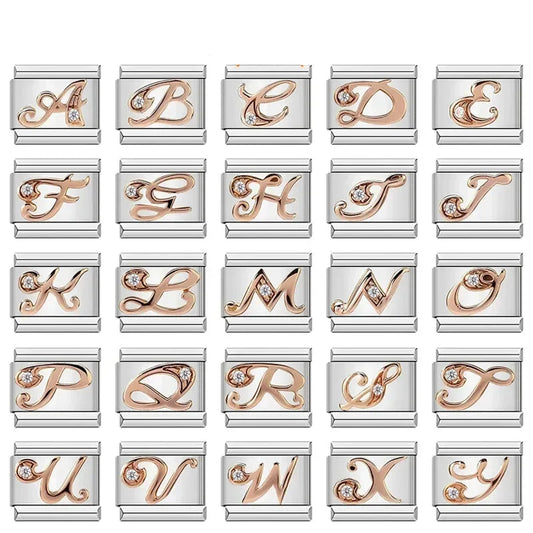 Charms Letras Pulseira Italiana