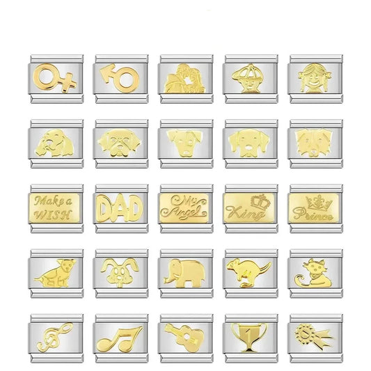 Charms Para Pulseira Italiana em Aço Inoxidável