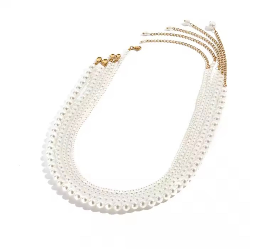 Colares de pérolas elegantes, com fecho de aço inoxidável de alta qualidade e antialérgico.