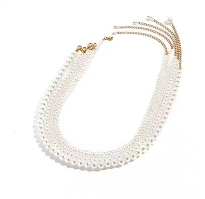 Colares de pérolas elegantes, com fecho de aço inoxidável de alta qualidade e antialérgico.