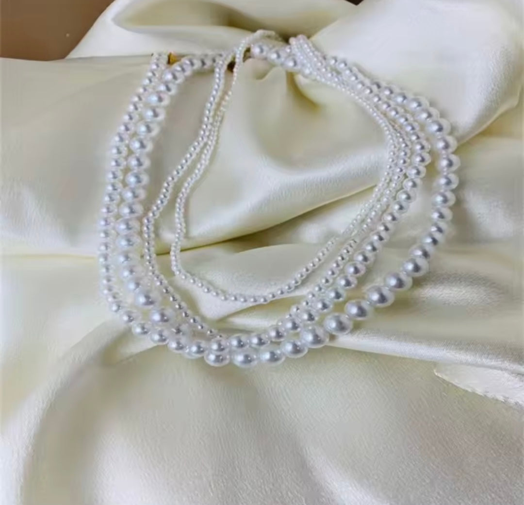 Colares de pérolas elegantes, com fecho de aço inoxidável de alta qualidade e antialérgico.