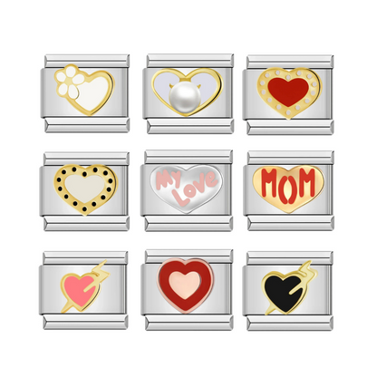 Charms Links Corações