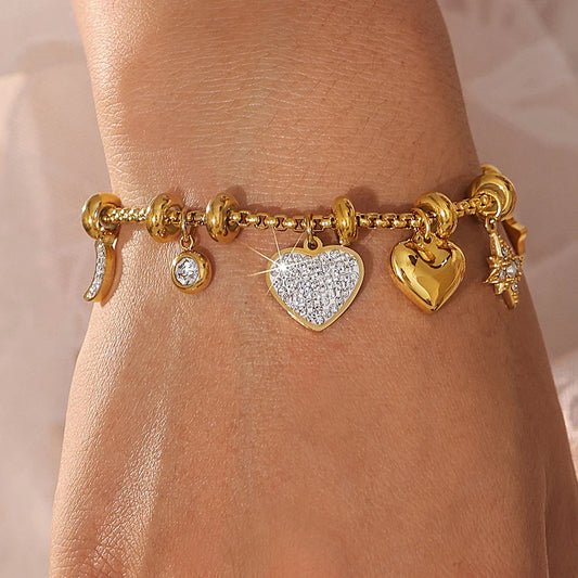 Bracelet Lune Coeur 