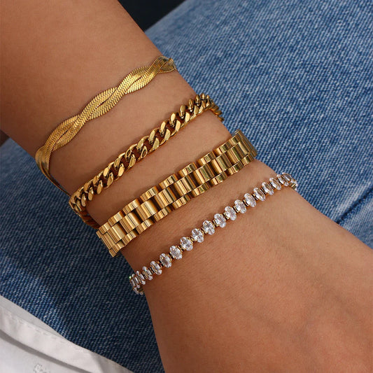 Pulseiras de Corrente em Aço Inoxidável